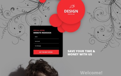 Modelo de página de destino responsiva do Design Studio