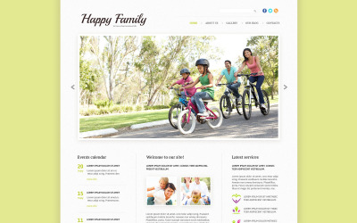 Plantilla de sitio web adaptable a la familia
