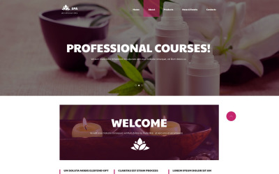 Responsieve websitesjabloon voor spa-accessoires