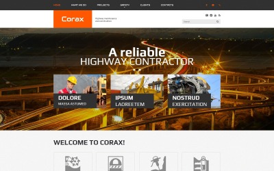 Responsive Corax Website Template Web Sitesi #53844