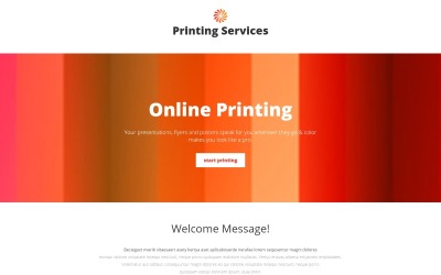 Reszponzív Print Shop Responsive Landing Page Template Nyítóoldal sablon 53837
