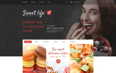 Reszponzív Sweet Life WooCommerce sablon 53892
