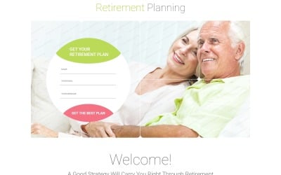 Retirement Planning Responsive Landing Page Template