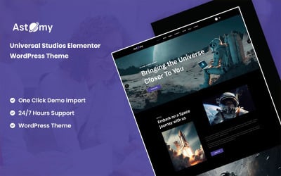 Astomy - Tema WordPress Elementor per Universal Studios