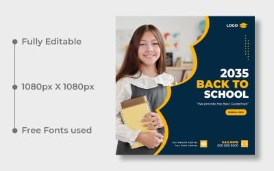 Back to School Social Media Post Banner Ver-6