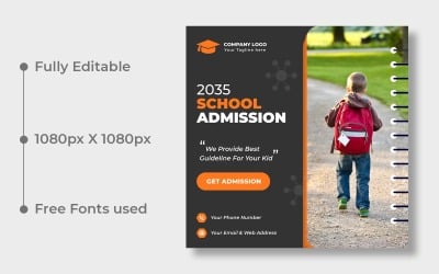 Back to School Social Media Post Banner Ver-7
