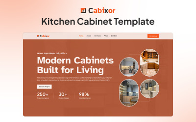 Cabixor – Tek Sayfalık Mutfak Dolabı Elementor Şablonu