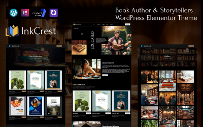 InkCrest - Book Author &amp;amp; Storytellers WordPress Elementor Theme