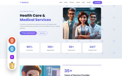 Medical - Health &amp;amp; Medical Service Html Landing Template