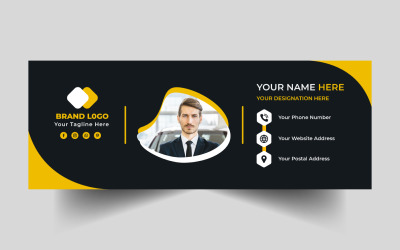 Modèle de signature de courrier électronique d&amp;#39;entreprise Ver-1