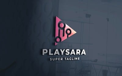Digital Play Button Pro Logo Template
