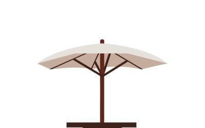 Ilustracja wektorowa stołu i ławek ogrodowych w strefie rekreacyjnej