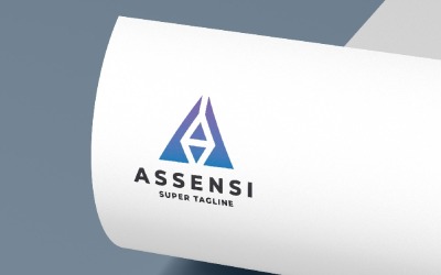 Логотип ASSENSI с абстрактным треугольником A
