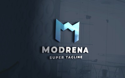Modrena Geometric M Logo Template