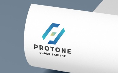 Protone Letter P-logo sjabloon