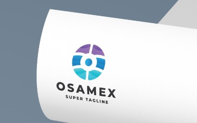 Шаблон логотипа буквы O компании Osamex