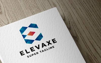 Vierkant E-letterlogo sjabloon
