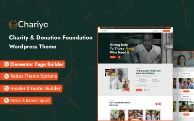 Chariyo - WordPress-tema för välgörenhets- och donationsstiftelser