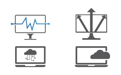 Computer Services-logo Vectorpictogramontwerpillustratie v.2