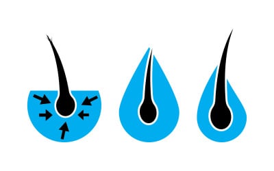 Hair medical Vector icon illustration design Template v.1