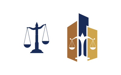 Icona dello studio legale Justice Logo Template illustrazione vettoriale v.2