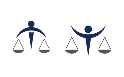 Icona dello studio legale Justice Logo Template illustrazione vettoriale v.5