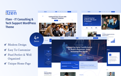 Itzen – WordPress тема для интеллектуальных ИТ-решений и технологических услуг.