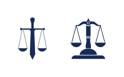 Justitie advocatenkantoor pictogram Logo sjabloon vectorillustratie v.4
