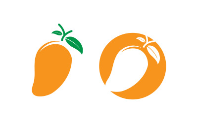 Mango fresh fruit logo design Vector icon illustration v3.1