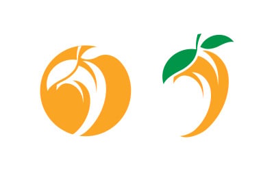 Mango fresh fruit logo design Vector icon illustration v3.7