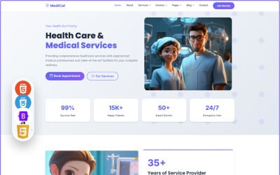MediCal – HTML-Vorlage für Gesundheitswesen und medizinische Dienste