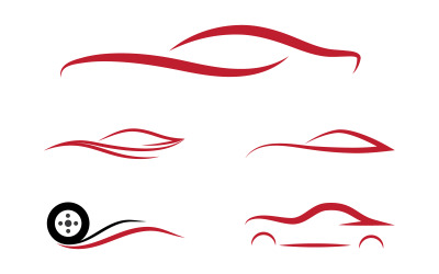 Modèle de logo de voiture de course, illustration vectorielle v3.2