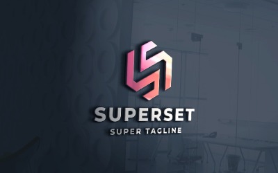 Шаблон логотипа Superset Letter S