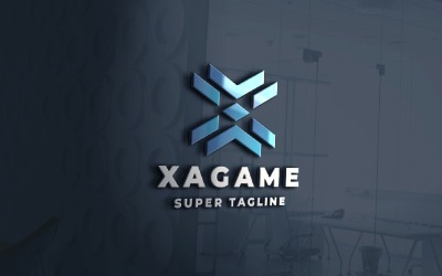 Шаблон логотипа Xagame Letter X