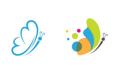 Szablon projektu ikony logo Butterfly Beauty Vector w wersji 3.3