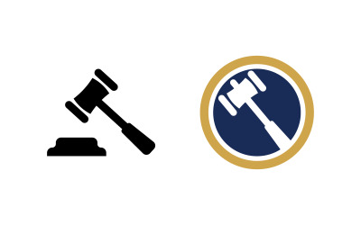 Векторная иллюстрация шаблона логотипа юридической фирмы «Justice» v.3