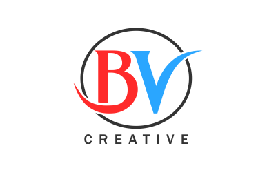 BV Letter Initials Logo Design Template