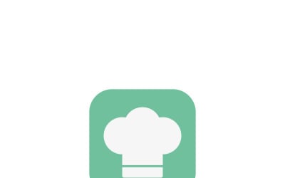 Icône vectorielle de silhouette de chapeau de chef pour sites et applications culinaires