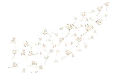 Dandelion Flower Logo Design Minimalist Template V4