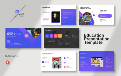 Education Presentation With Blue Accents