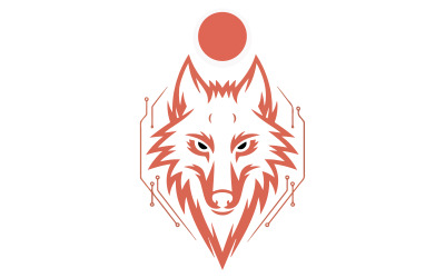 Eine digitale Illustration eines mächtigen einsamen Wolfes