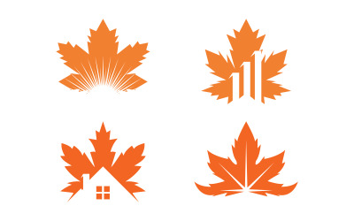 Esdoornbladpictogram vectorillustratie logo sjabloon v3.2