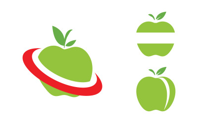 Healthy apple Nutrition vector design icon illustration v3.2