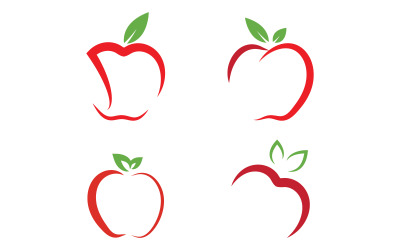 Healthy apple Nutrition vector design icon illustration v3.4