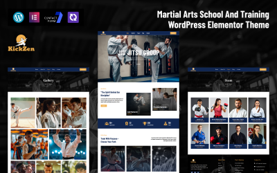KickZen - Tema multipropósito de WordPress Elementor para escuela y entrenamiento de artes marciales