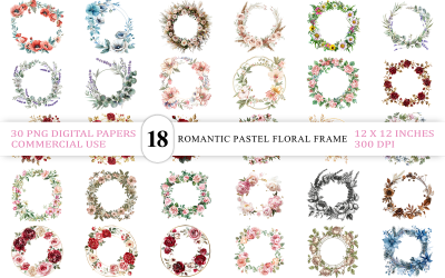 Lyxig blomkant PNG | Elegant röd blomram Clipart | Vinröd och vit roskrans PNG