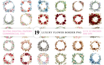 Mjuka blommiga transparenta PNG-kransar | Elegant röd blommig ram | Romantisk pastellblommig ram PNG
