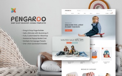 Pengaroo - Baby Shop Hikashop Joomla-sjablonen
