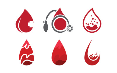 Tropfenblutspender medizinisches Vektorsymbol Illustrationsdesign v.1