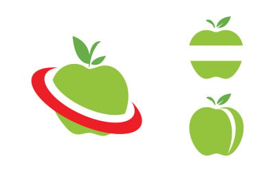 Zdravé jablko Nutriční vektorový design ikony ilustrace v3.2